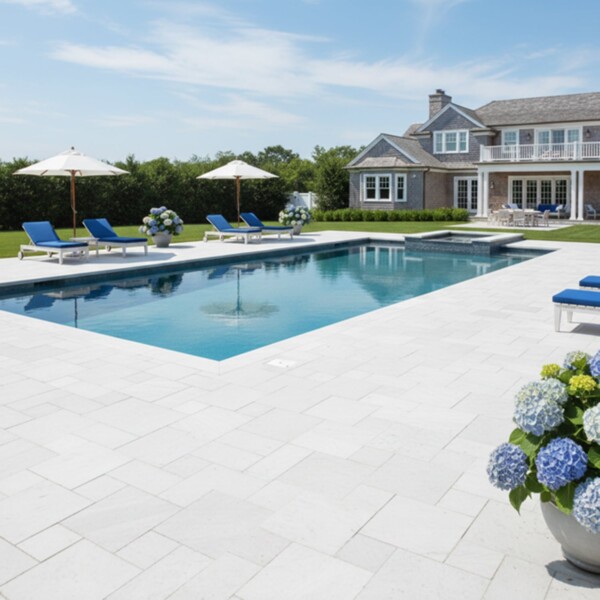 Skyline Vein Cut Textured  Marble Pavers Versailles Pattern (TL18887)