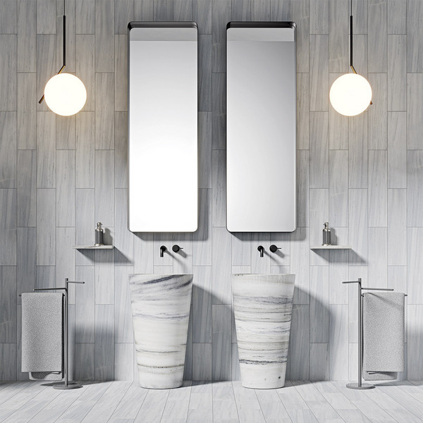 Skyline Vein Cut Leather Marble Tile 6×24 (TL20477)