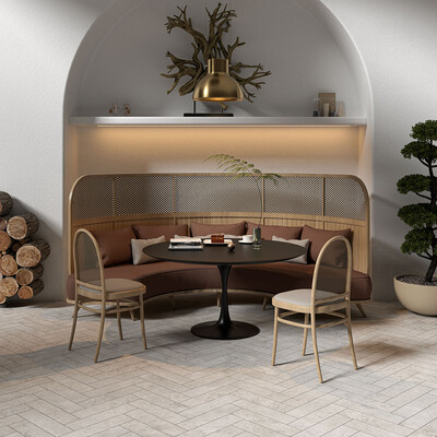 Silver Shadow Leather Plank Marble Tile 4×16 (TL21065)