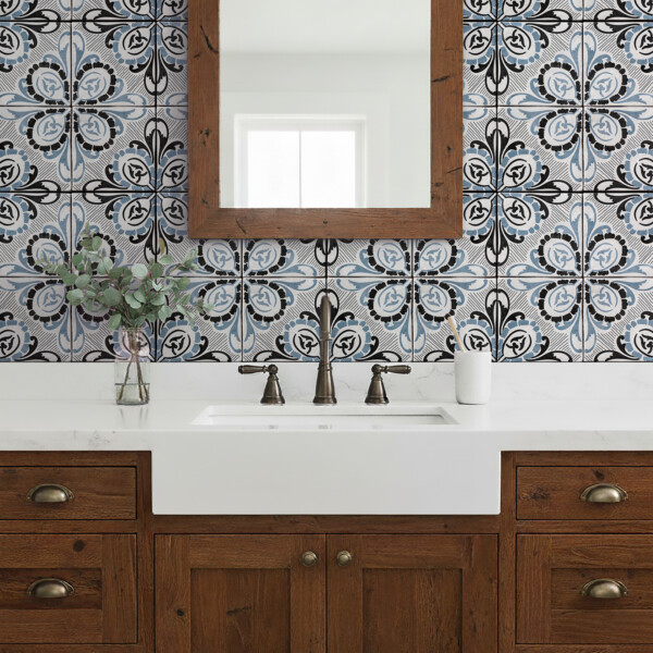 Palena 2 Square 1/2   Glazed Terracotta Tile 6×6 (TL80138)