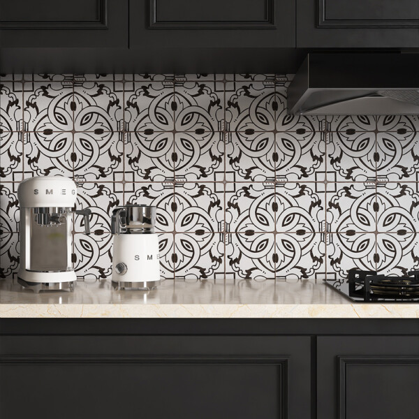 Palena 3 Square 1/2   Glazed Terracotta Tile 6×6 (TL80139)