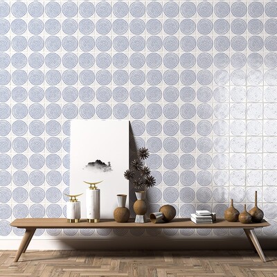 Batik 5 Square 1/2 Glazed Ceramic Tile 6×6 (TL80197)