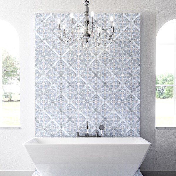 Indigo Wash Manorca Glossy Ceramic Tile 6×6 (TL80364)