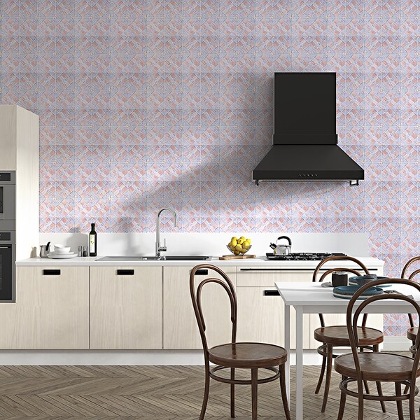 Indigo Wash Manta Glossy Ceramic Tile 6×6 (TL80367)