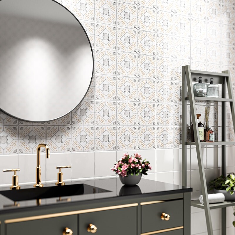 Taormina Bianco Parlak Seramik Karo 6×6 (TL80395)