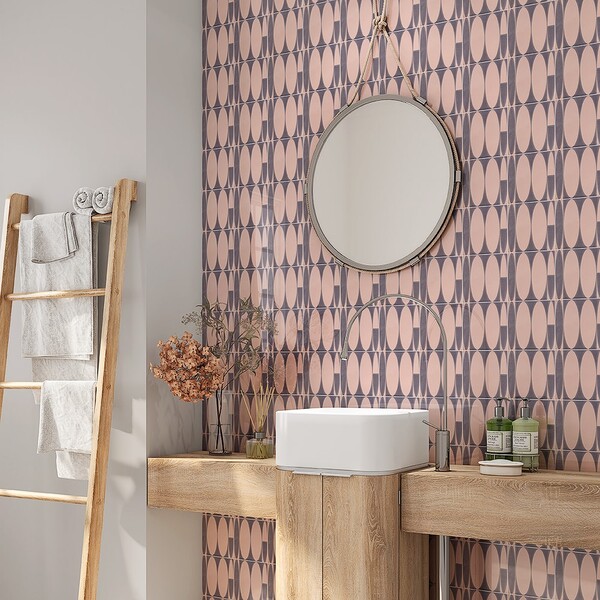 Coral Mist Glossy Surfs Up Ceramic Tile 6×6 (TL80440)