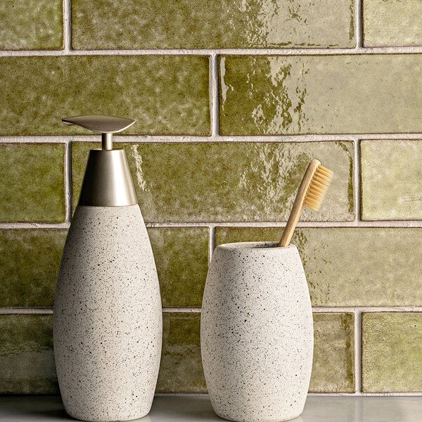 Seaweed Glossy Thin Brick Tile 2 1/4×7 7/8 (TL80569)
