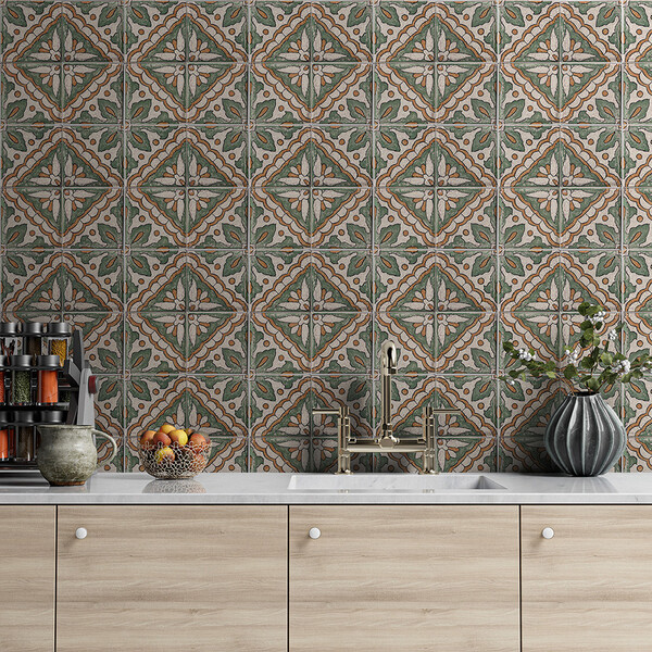 Raphael Glossy Terracotta Tile 6×6 (TL80749)