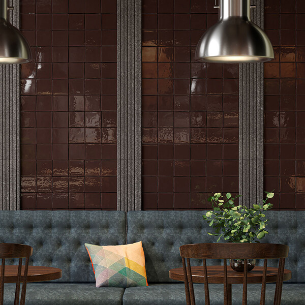 Terra Firma Glossy Zellige Tile 4×4 (TL80842) Iris Black Leather Ethan Marble Tile 6×24 (ML01103)
