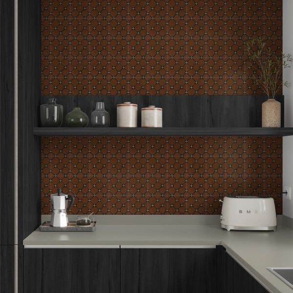 Duke Glossy Terracotta Tile 6×6 (TL80837)