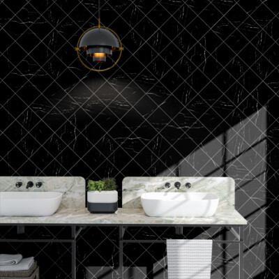 Black Honed  Marble Tile 5 1/2×5 1/2 (TL90215)