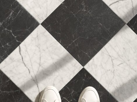 White Carrara Honed  Marble Tile 18×18 (TL90640)