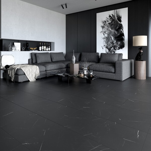 Black Honed  Marble Tile 18×18 (TL90748)