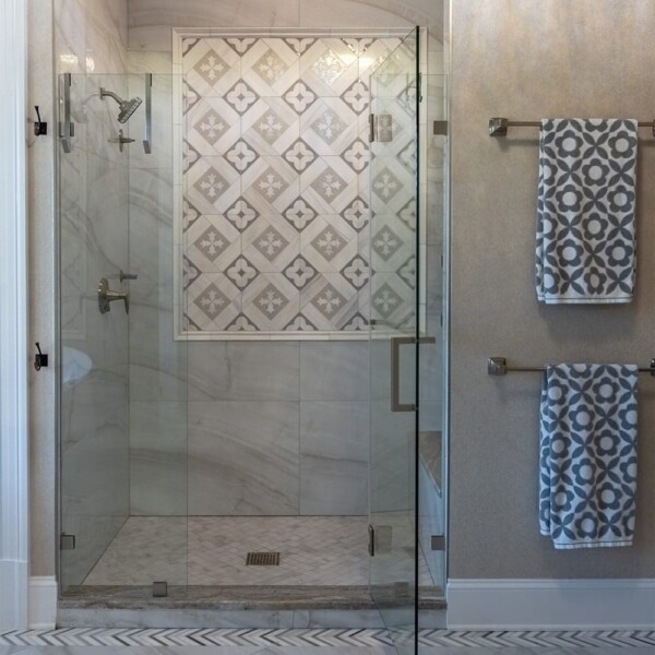 Bianco Dolomiti, Sea Mist, Lakeside Gray Polished Chase Waterjet Marble Mosaic 12×12 (WUM03004)