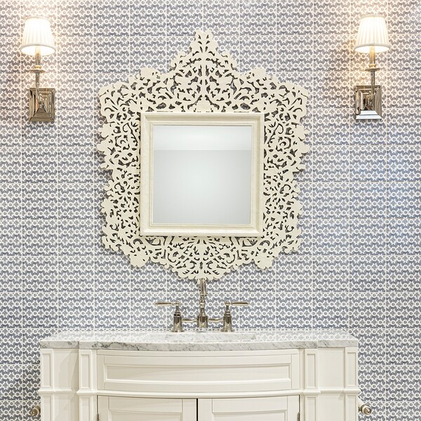 Snow White, Night Sky Glossy Clara B Ceramic Tile 6×6 (XSP90012)