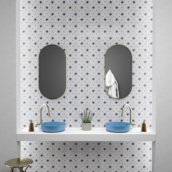 Pure White, Iris Glossy Serendipity Ceramic Tile 6×6 (XSP90017)