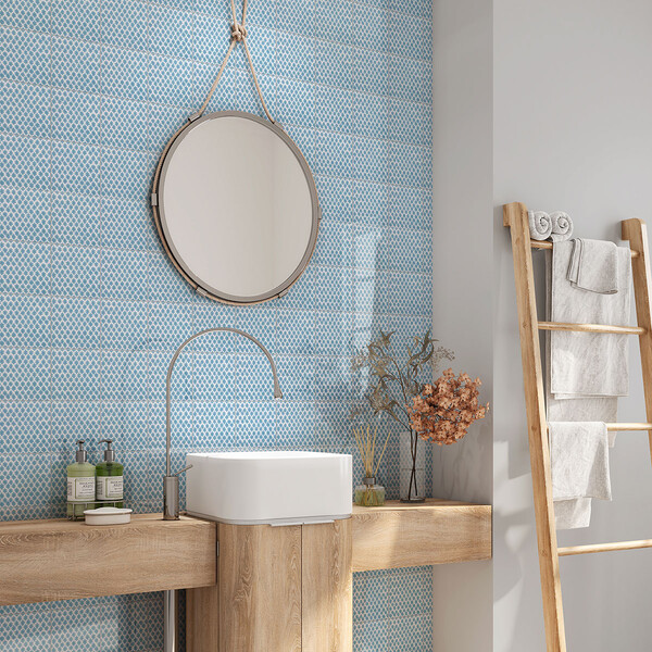 Snow White, Ocean Glossy Burmese Ceramic Tile 6×6 (XSP90025)