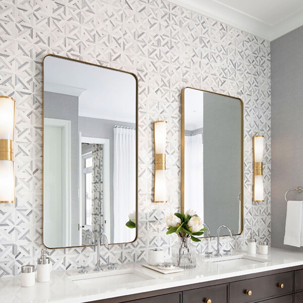 Snow White, Avenza Light Multi Finish Marmara Marble Mosaic 9 11/16×9 11/16 (YNR10031)