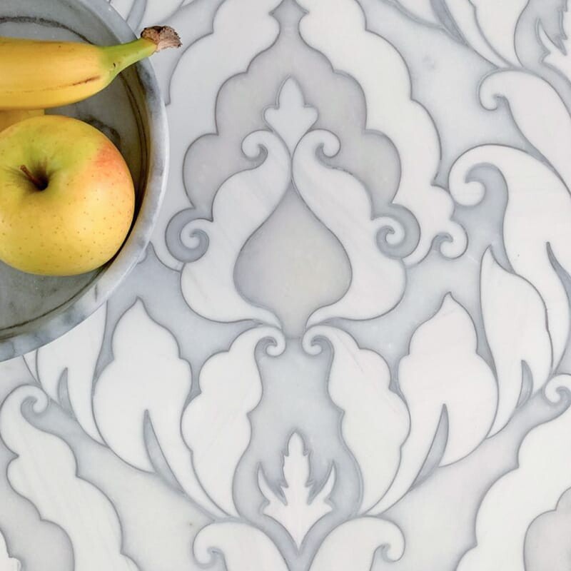 Avenza Dark, Dolomite Multi Finish Rumi Marble Mosaic 13 9/16×18