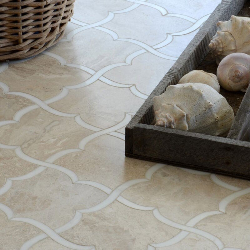 Diana Royal, Dolomite Honed Gaia Marble Mosaic 12×12