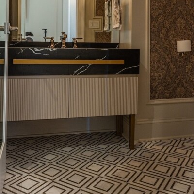 Iceberg, Silver Drop Honed Yildiz Marble Mosaic 8 13/16×11 (YNR10144)