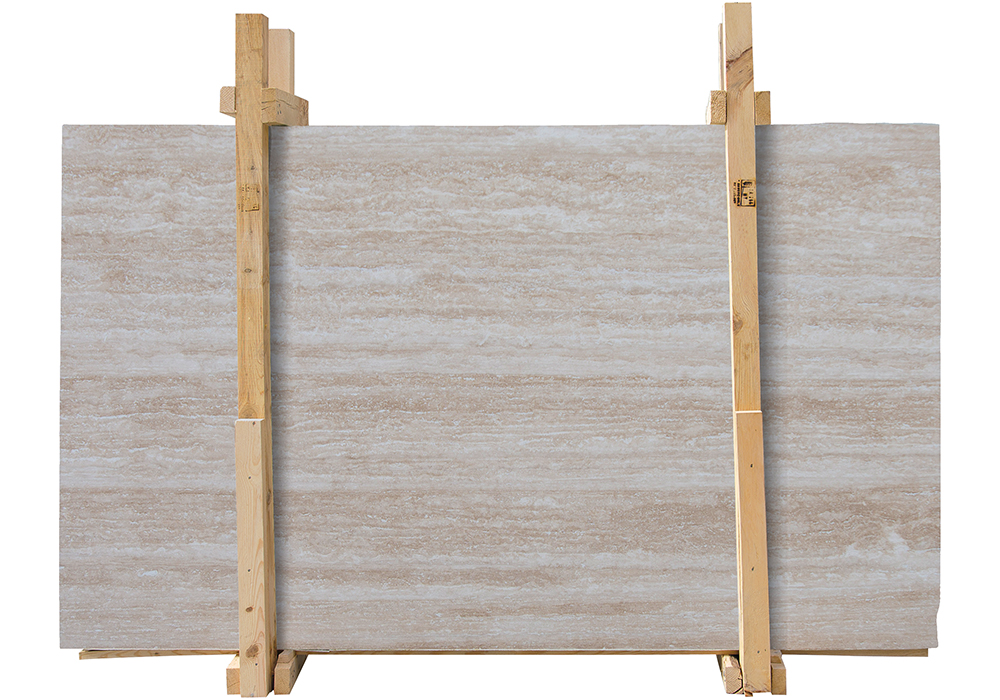 Ivory Vein Cut Patika Filled  Travertine Slab Random