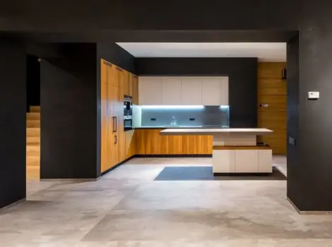 Blending Elegance Marble and Wood Flooring