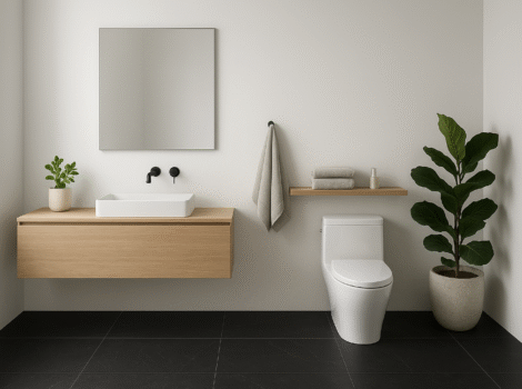 Black and White Bathroom Tile