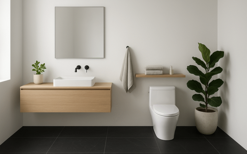 Black and White Bathroom Tile