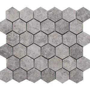Baltic Gray Polished Hexagon 5 cm Mosaic