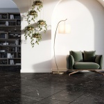 Iris Black Brushed Marble Tiles 40,6x61