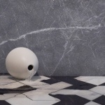 Ravel Black Honed-Snow White Polished-Glacier Honed Marble Tile