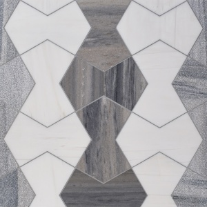 Cravat Snow White Honed - Skyline Renaissance / Honed Marble Tile