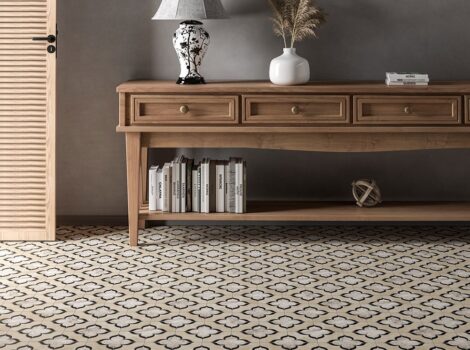 Azalea Ivory Patika Filled & Silverado Patika Filled & R010 Ceramic Waterjet Decos