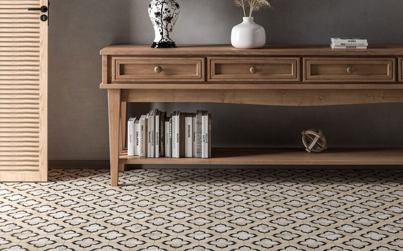 Azalea Ivory Patika Filled & Silverado Patika Filled & R010 Ceramic Waterjet Decos